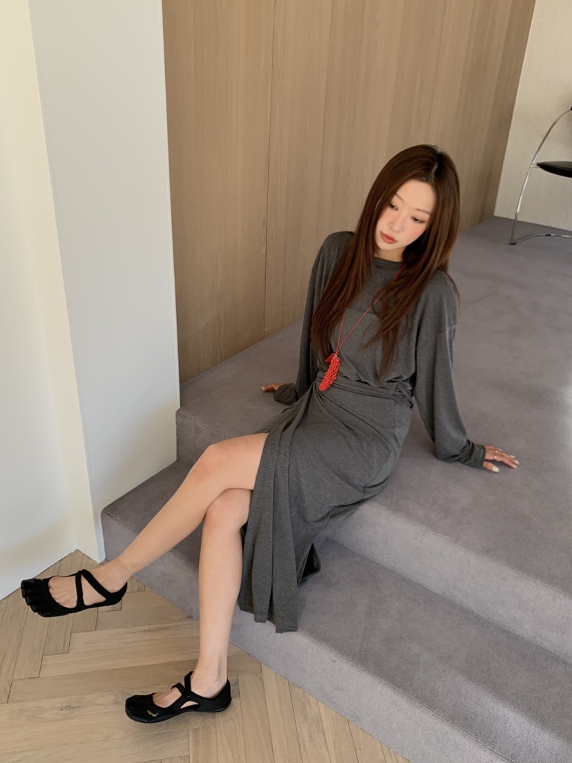 MURMUR韓國代購女士新品時尚人氣真品熱賣26春夏職業連衣裙MURMUR連衣裙