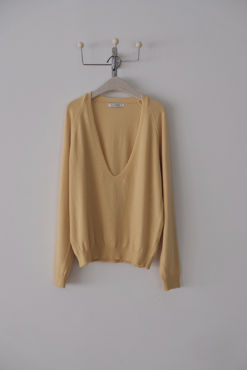 SORBET/FLAT WHITE東大門實拍女裝新品26春夏針織衫V領SORBET/FLAT WHITE針織衫圖色1