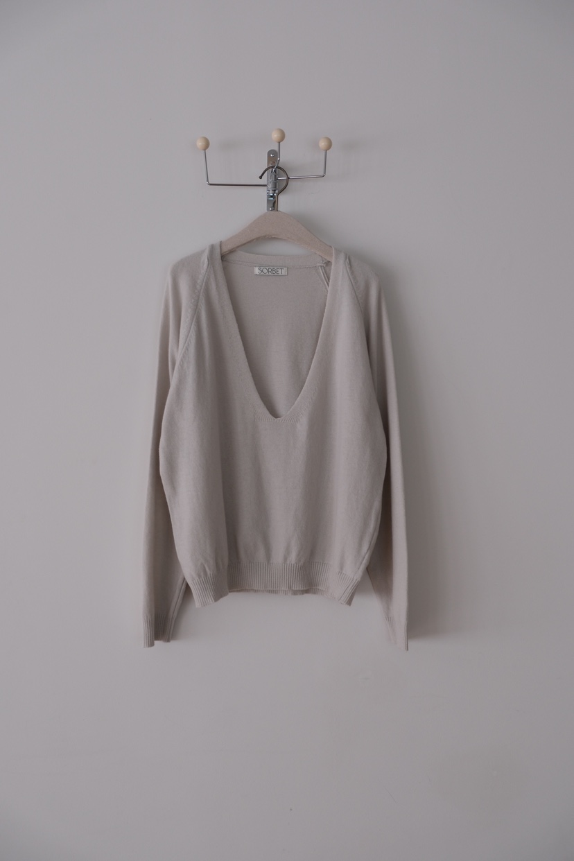 SORBET/FLAT WHITE東大門實拍女裝新品26春夏針織衫V領SORBET/FLAT WHITE針織衫圖色2