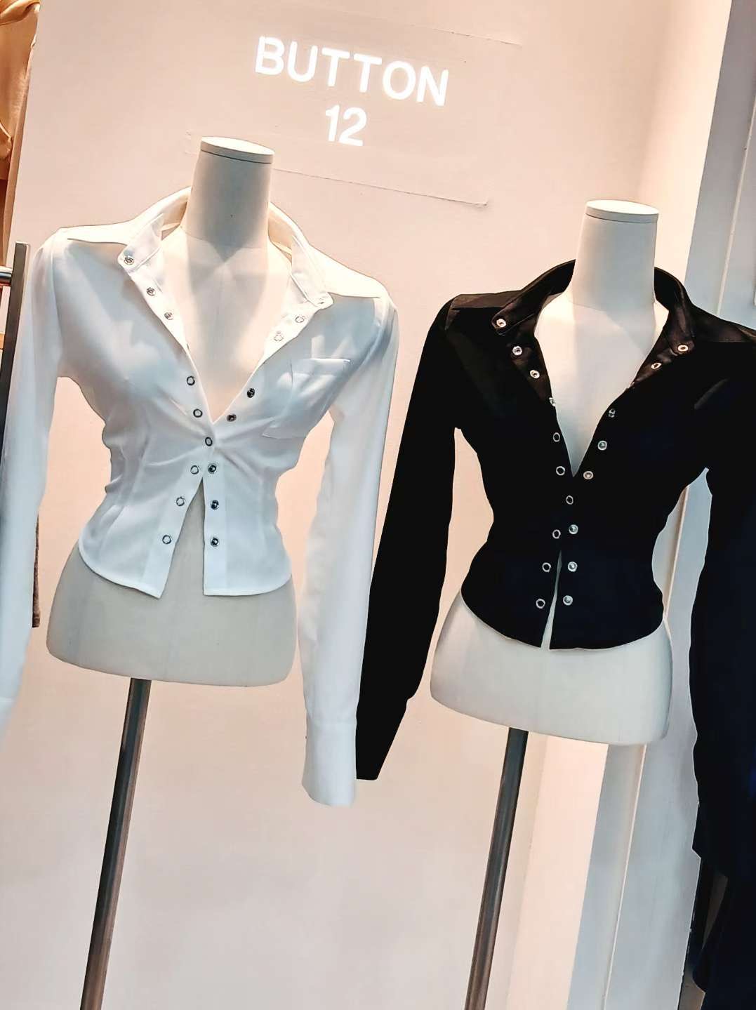 BUTTON 12東大門實拍女裝新款時尚26春夏休閑襯衫蕾絲衫BUTTON 12襯衫/蕾絲衫