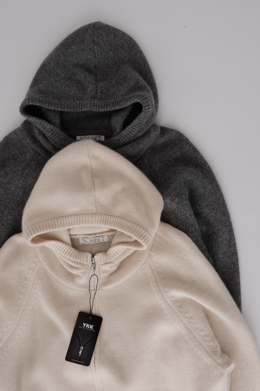 SORBET/FLAT WHITE東大門實拍女士新品真品針織衫連帽針織衫SORBET/FLAT WHITE針織衫