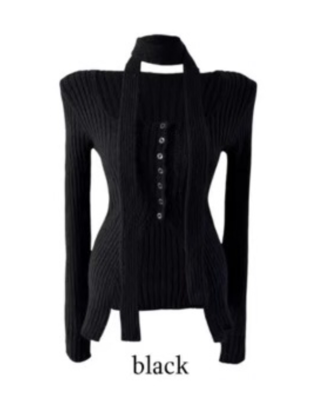 BUTTON 12東大門代購女裝新款真品時尚休閑針織衫含脖帶BUTTON 12針織衫圖色4