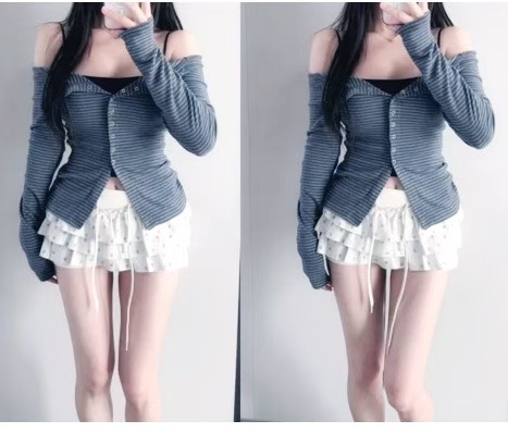 BUTTON 12東大門直郵女裝新款時尚推薦真品職業人氣長袖T恤BUTTON 12長袖T恤