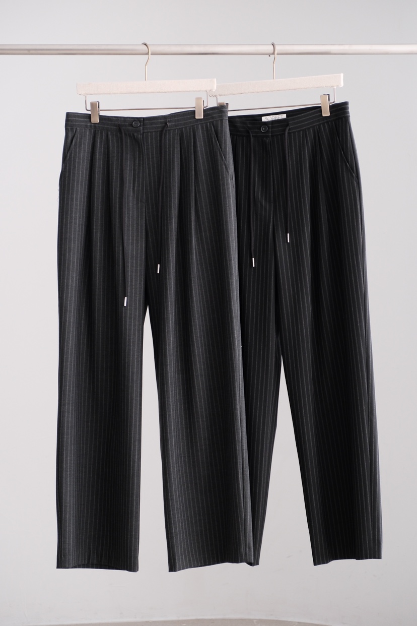 SORBET/FLAT WHITE東大門代購女士新款人氣26春夏休閑褲條紋SORBET/FLAT WHITE休閑褲