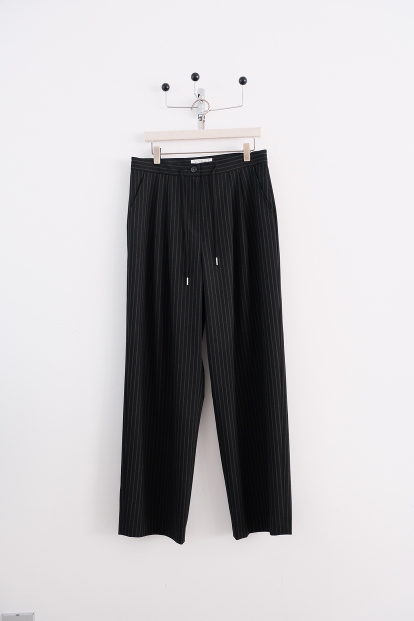 SORBET/FLAT WHITE東大門代購女士新款人氣26春夏休閑褲條紋SORBET/FLAT WHITE休閑褲圖色2