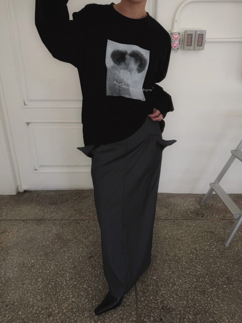 AWESOMESAUCE韓國代購女士新款時尚職業推薦休閑真品長裙AWESOME SAUCE長裙