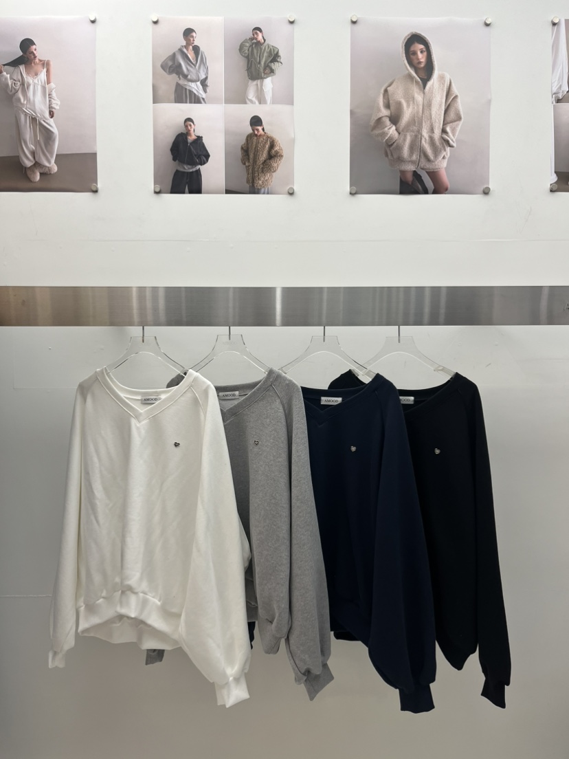 AMOOD韓國代購女士新款休閑熱賣推薦職業26春夏人氣時尚衛衣AMOOD衛衣