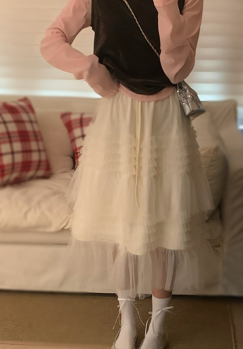 OLA韓國代購女士新品職業推薦時尚26春夏真品半身裙中短裙mellor/OLA半身裙/中短裙