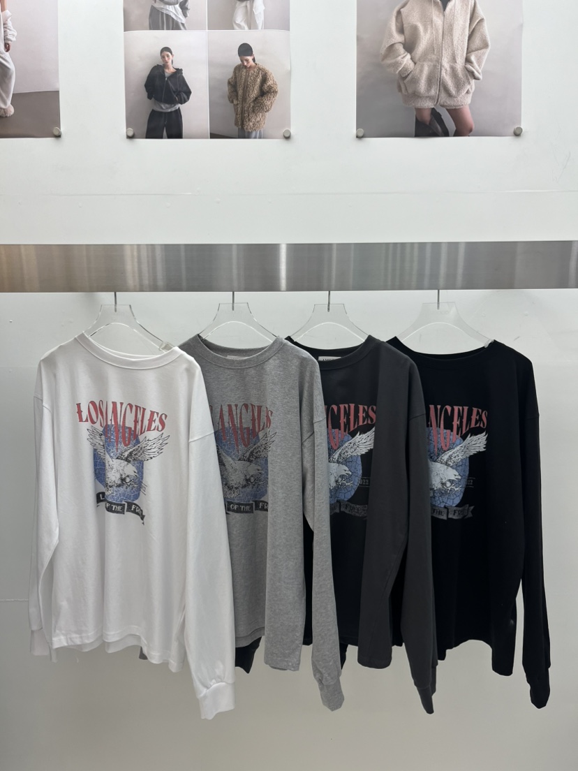 AMOOD東大門直郵女士新款休閑26春夏時尚職業推薦長袖T恤AMOOD長袖T恤