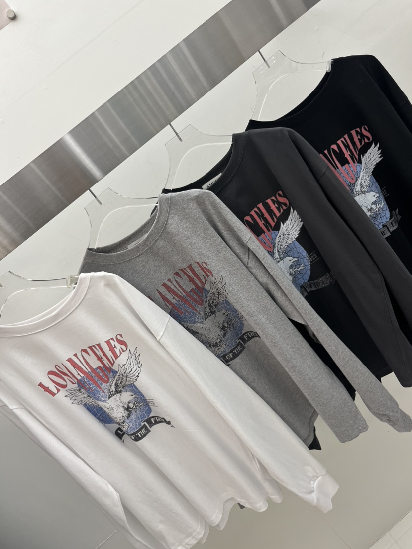 AMOOD東大門直郵女士新款休閑26春夏時尚職業推薦長袖T恤AMOOD長袖T恤