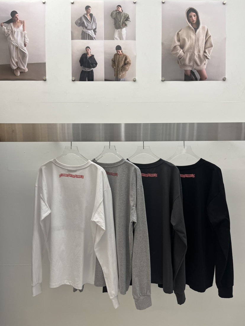 AMOOD東大門直郵女士新款休閑26春夏時尚職業推薦長袖T恤AMOOD長袖T恤