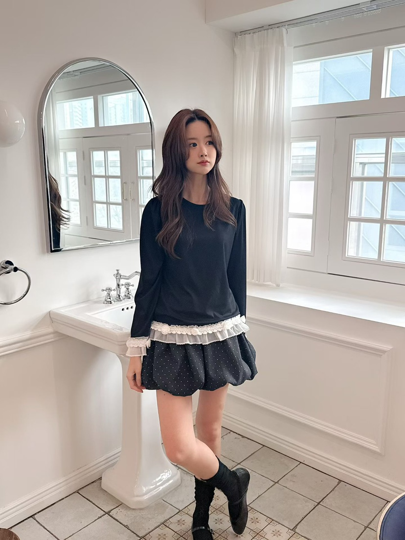 BE&amp;BE韓國直郵女裝新款真品職業休閑推薦26春夏長袖T恤BE&be長袖T恤