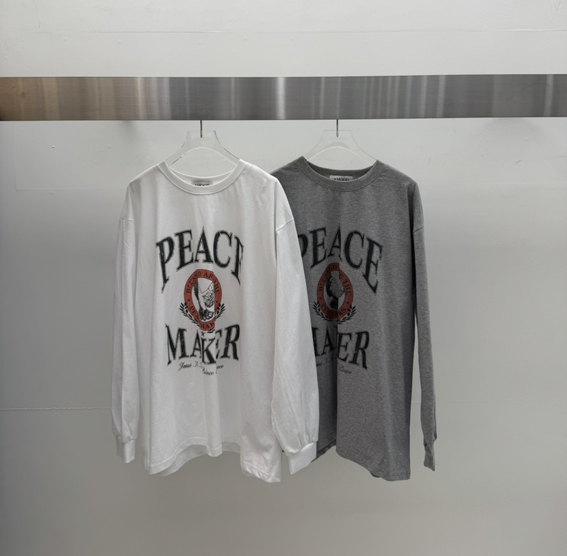 AMOOD東大門代購女士新款26春夏職業人氣時尚真品長袖T恤AMOOD長袖T恤