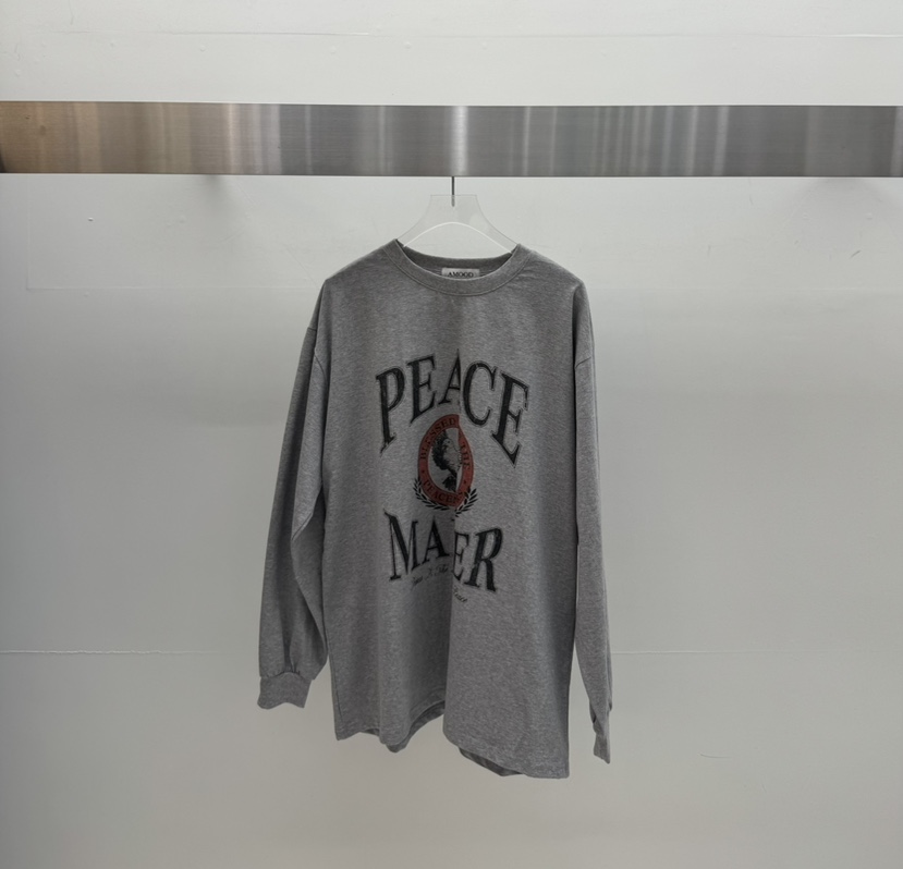 AMOOD東大門代購女士新款26春夏職業人氣時尚真品長袖T恤AMOOD長袖T恤圖色2