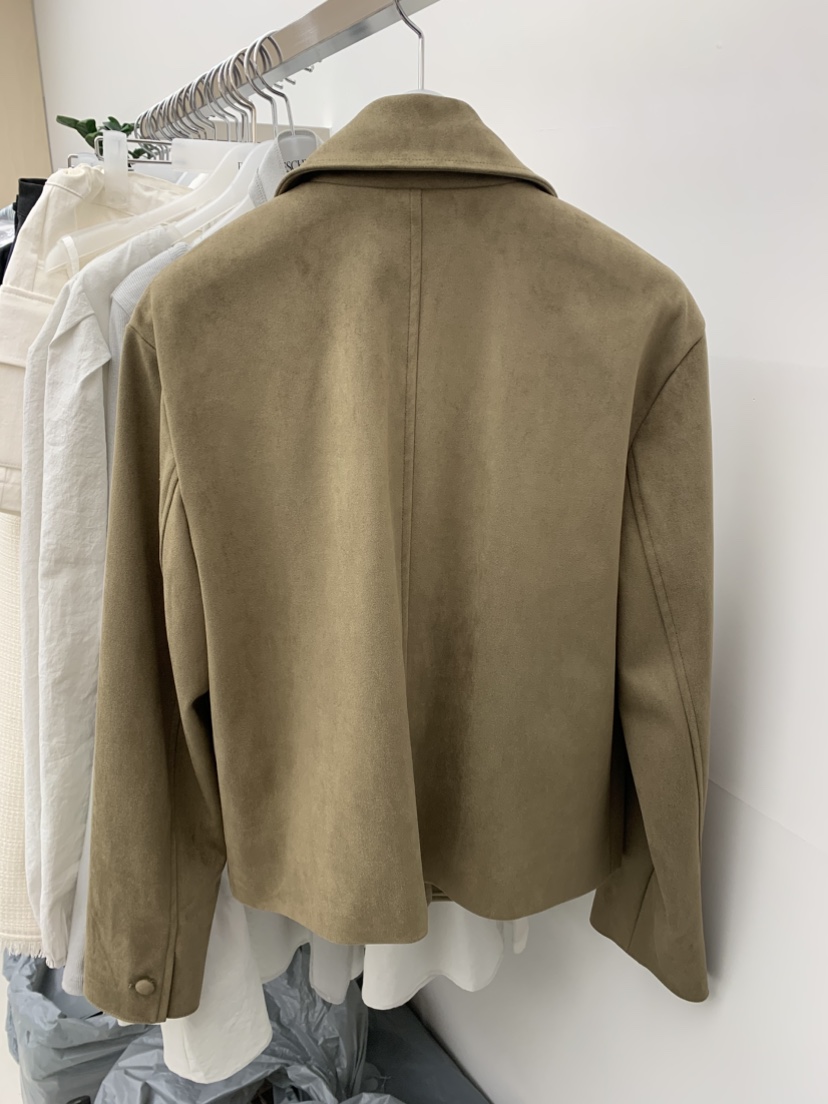 ESCHER韓國代購女士新品時尚真品休閑推薦夾克絨面革纖維ESCHER夾克