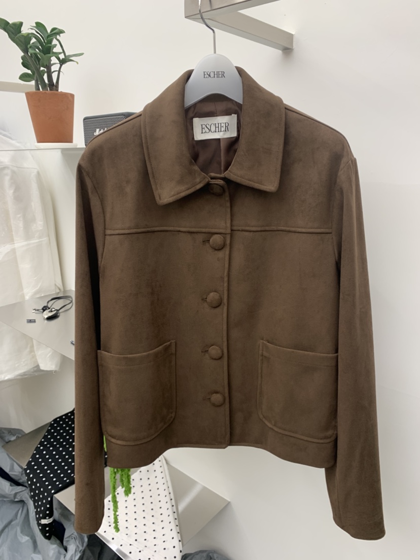 ESCHER韓國代購女士新品時尚真品休閑推薦夾克絨面革纖維ESCHER夾克圖色2