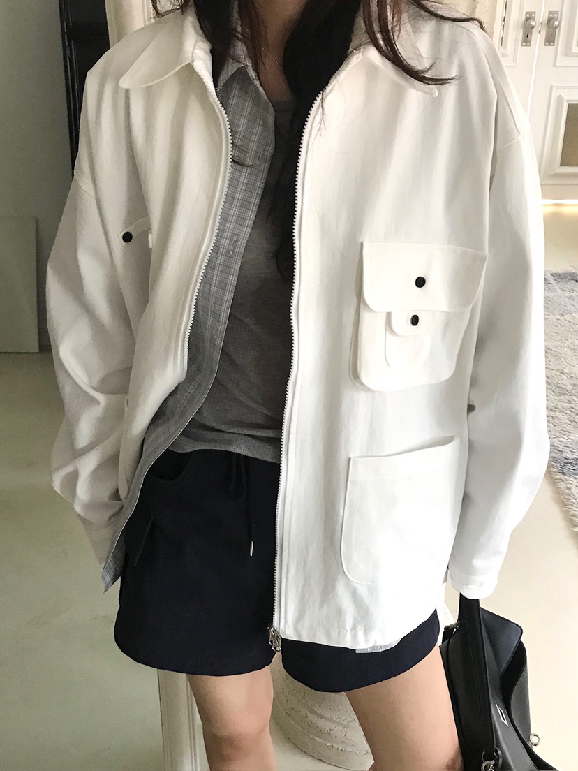 ESCHER韓國直郵女士新款推薦26春夏真品職業休閑夾克口袋ESCHER夾克