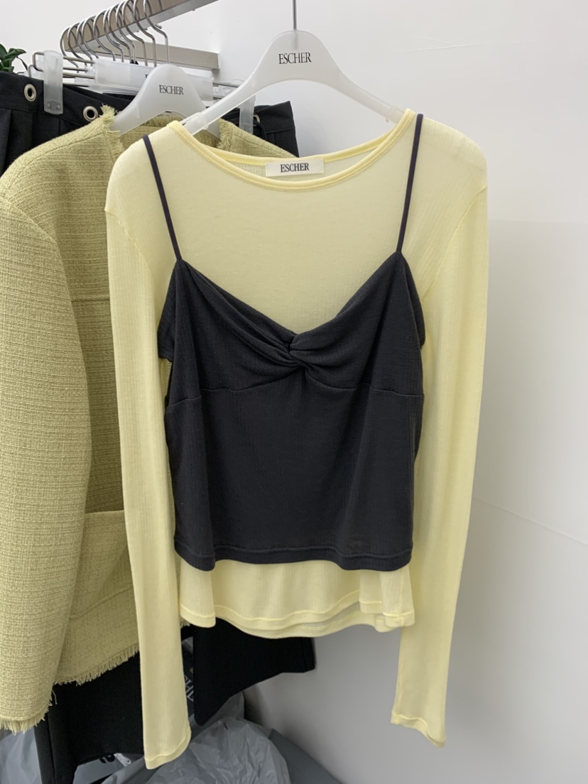 ESCHER韓國直郵女士新品推薦人氣26春夏吊帶背心不含內搭ESCHER吊帶/背心圖色2
