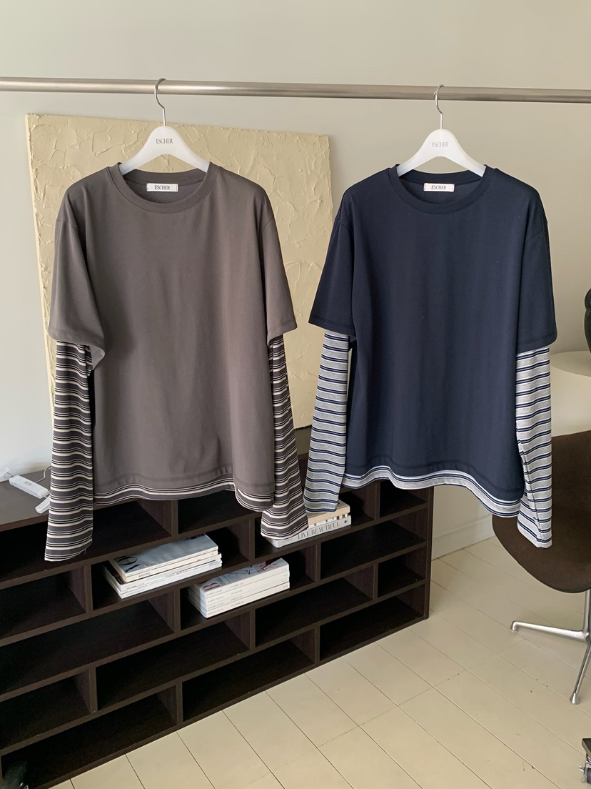 ESCHER東大門實拍女士新品職業休閑推薦時尚真品26春夏長袖T恤ESCHER長袖T恤