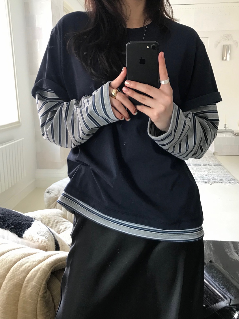 ESCHER東大門實拍女士新品職業休閑推薦時尚真品26春夏長袖T恤ESCHER長袖T恤