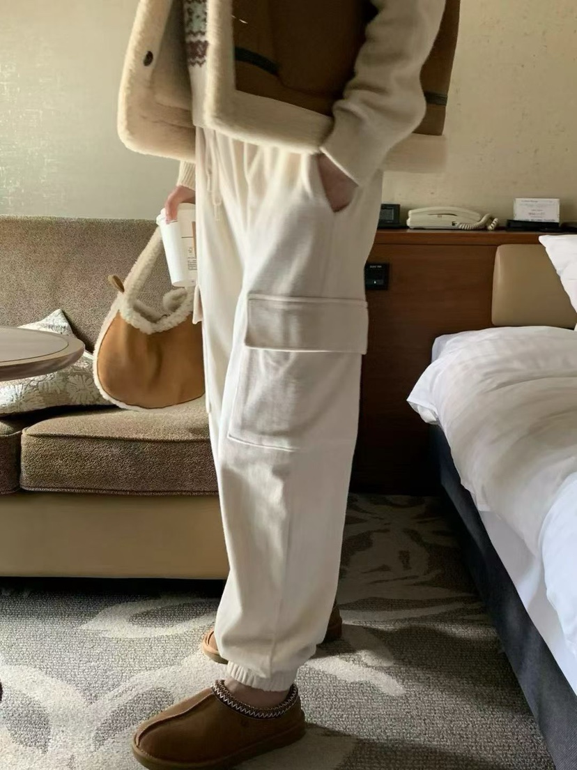 LA CREME東大門代購女士新品時尚熱賣推薦人氣休閑褲毛圈LA CREME休閑褲