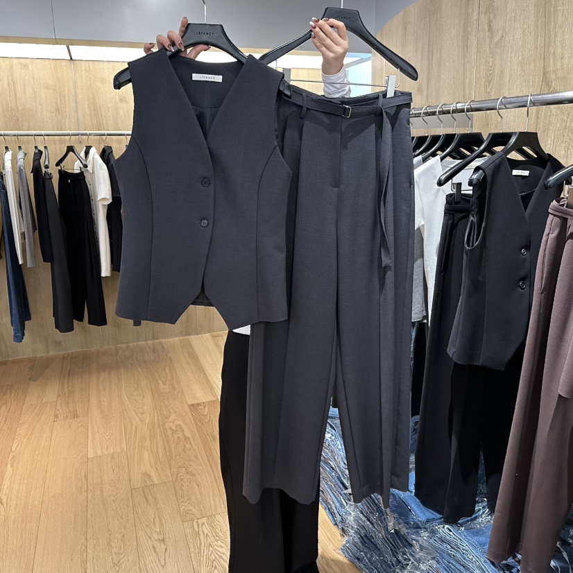 LEFANCY韓國直郵女士新款職業真品人氣時尚熱賣26春夏馬甲LEFANCY馬甲