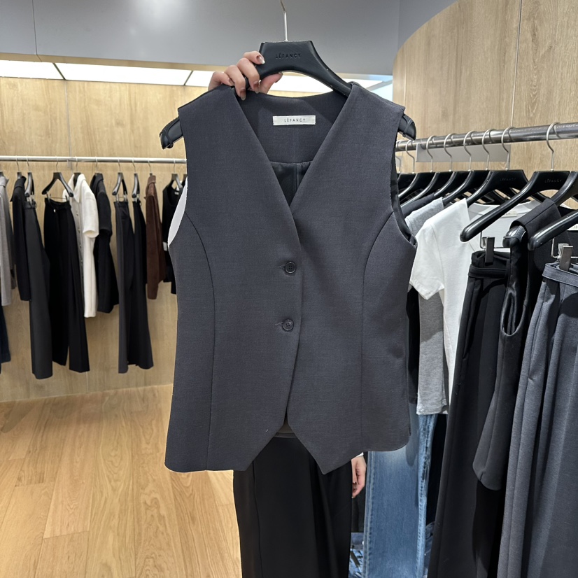 LEFANCY韓國直郵女士新款職業真品人氣時尚熱賣26春夏馬甲LEFANCY馬甲圖色1