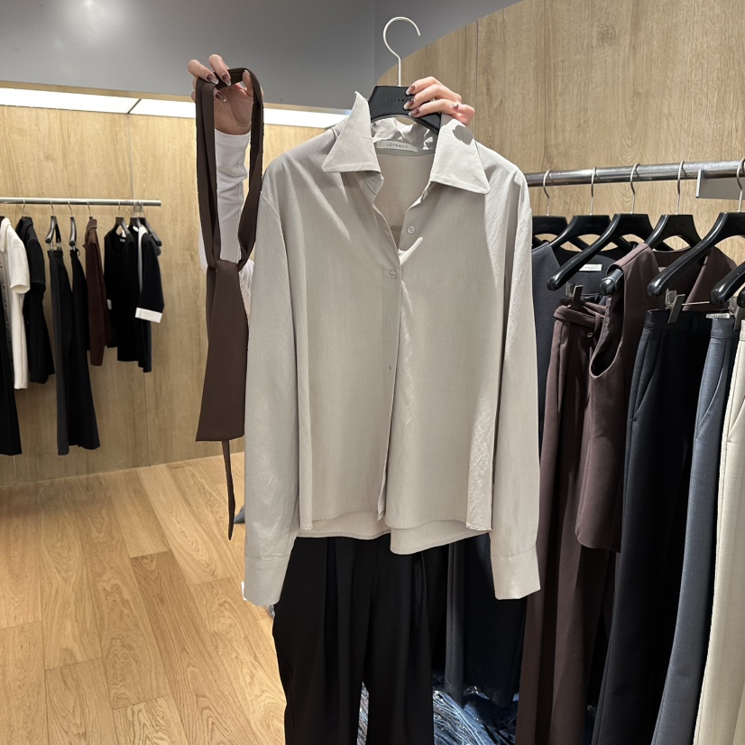 LEFANCY韓國代購女士新品熱賣人氣26春夏襯衫蕾絲衫含領帶LEFANCY襯衫/蕾絲衫