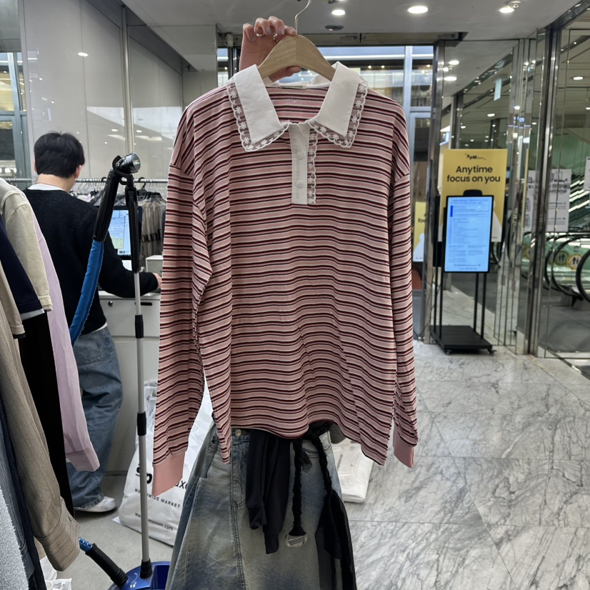 FOUNDATION東大門實拍女士新款人氣真品職業26春夏長袖T恤FOUNDATION長袖T恤圖色2