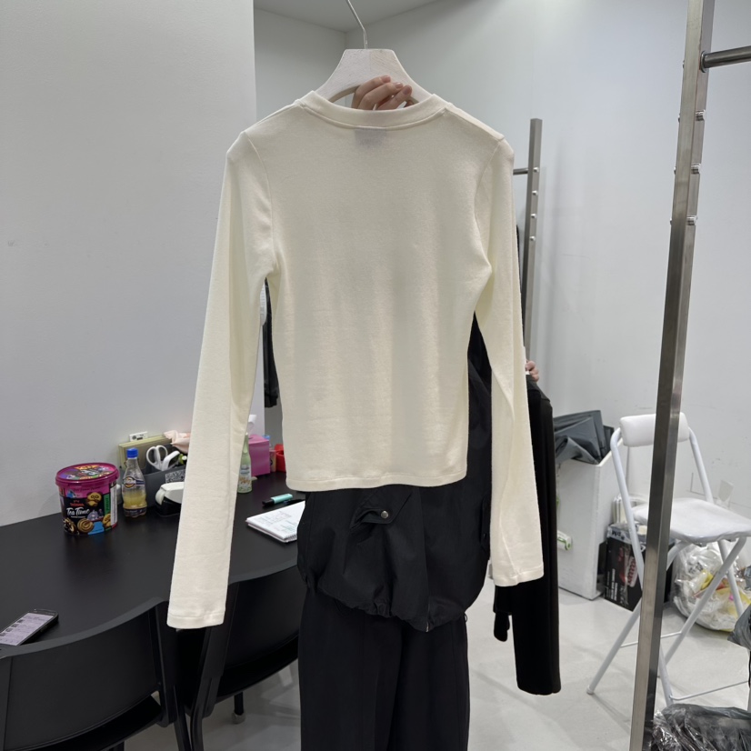 VISUAL SPACE韓國直郵女士新款職業休閑26春夏時尚長袖T恤VISUAL SPACE長袖T恤