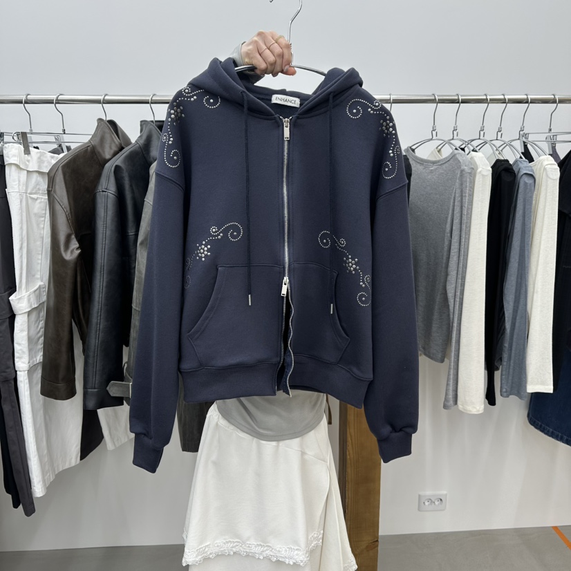 ENHANCE東大門實拍女裝新品休閑時尚職業26春夏熱賣夾克拉鏈ENHANCE/HOPESMORE夾克圖色2