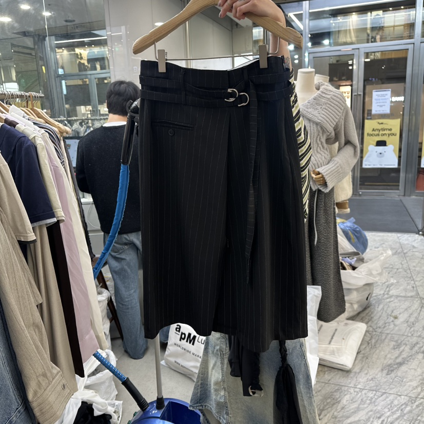 FOUNDATION韓國代購女裝新款休閑真品人氣熱賣長裙含腰帶FOUNDATION長裙圖色2