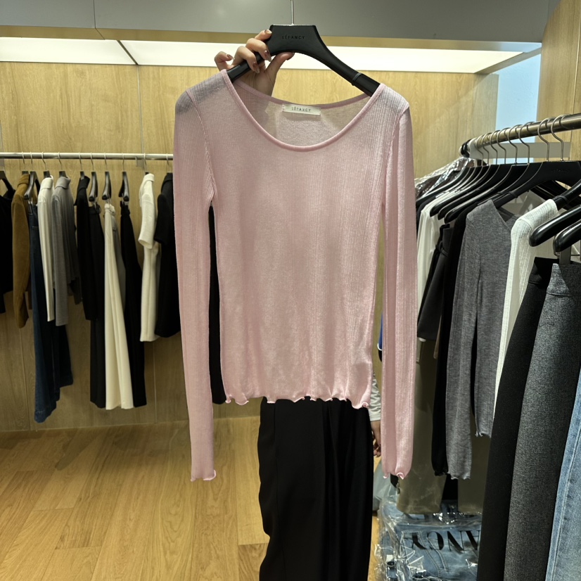 LEFANCY韓國直郵女士新品職業推薦26春夏時尚真品長袖T恤LEFANCY長袖T恤圖色2