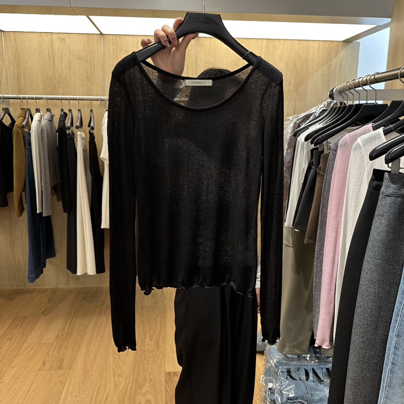 LEFANCY韓國直郵女士新品職業推薦26春夏時尚真品長袖T恤LEFANCY長袖T恤圖色4