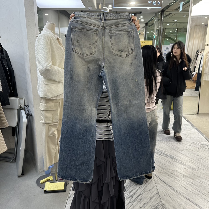 FOUNDATION東大門代購女士新品26春夏熱賣時尚職業牛仔褲FOUNDATION牛仔褲