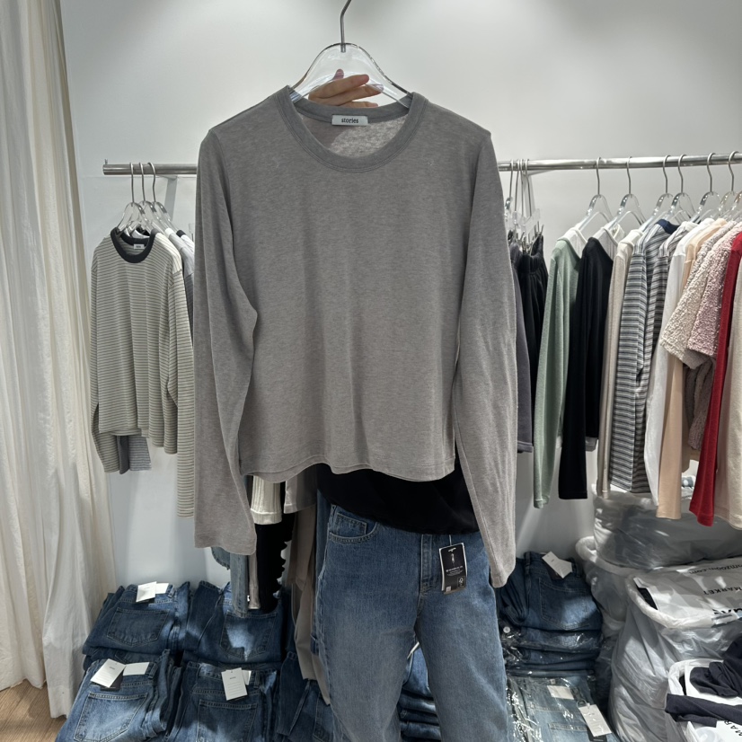 STORIES東大門代購女裝新品休閑熱賣真品推薦長袖T恤羊毛STORIES長袖T恤圖色3