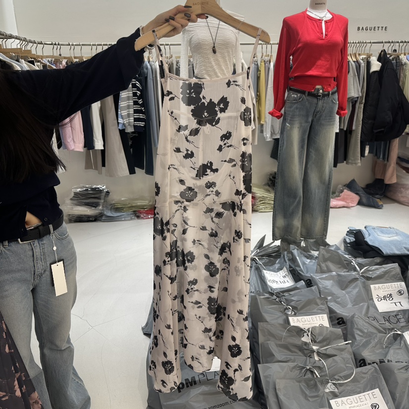 BAGUETTE-P韓國直郵女士新品時尚休閑真品熱賣連衣裙不含包BAGUETTE-P連衣裙圖色3