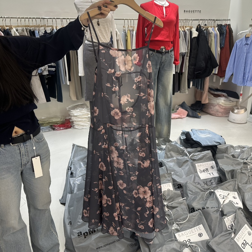 BAGUETTE-P韓國直郵女士新品時尚休閑真品熱賣連衣裙不含包BAGUETTE-P連衣裙圖色4