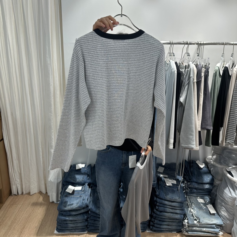 STORIES東大門直郵女士新品真品時尚熱賣26春夏休閑長袖T恤STORIES長袖T恤