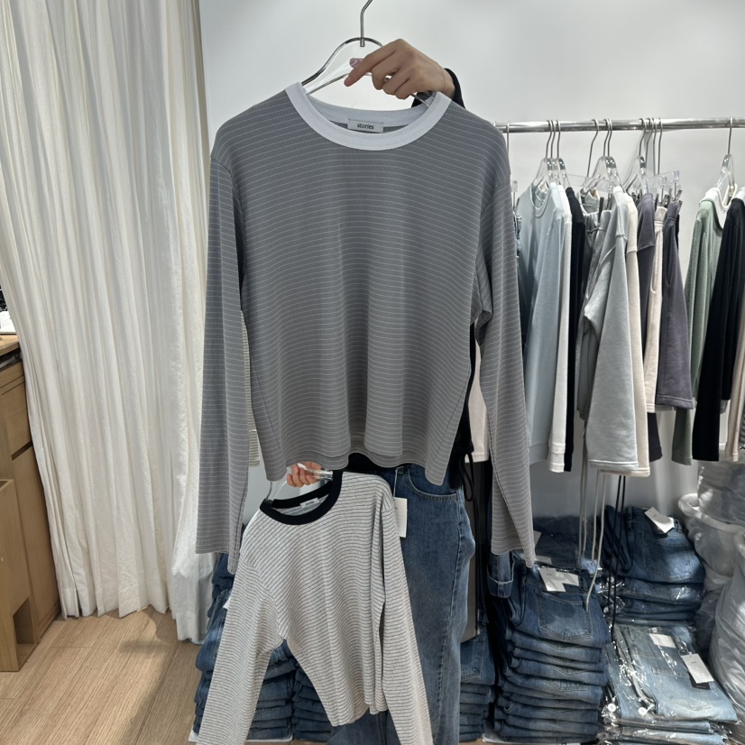 STORIES東大門直郵女士新品真品時尚熱賣26春夏休閑長袖T恤STORIES長袖T恤圖色2