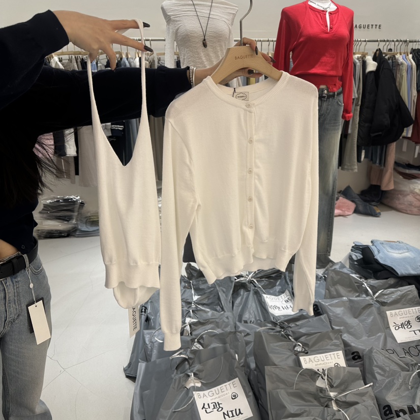 BAGUETTE-P韓國代購女士新款熱賣休閑真品推薦套裝套裝開衫BAGUETTE-P套裝圖色2