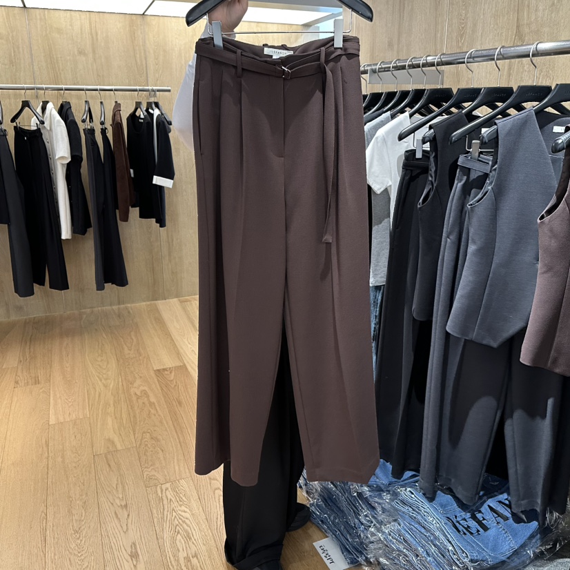 LEFANCY東大門直郵女裝新品職業人氣時尚26春夏休閑褲含腰帶LEFANCY休閑褲圖色2