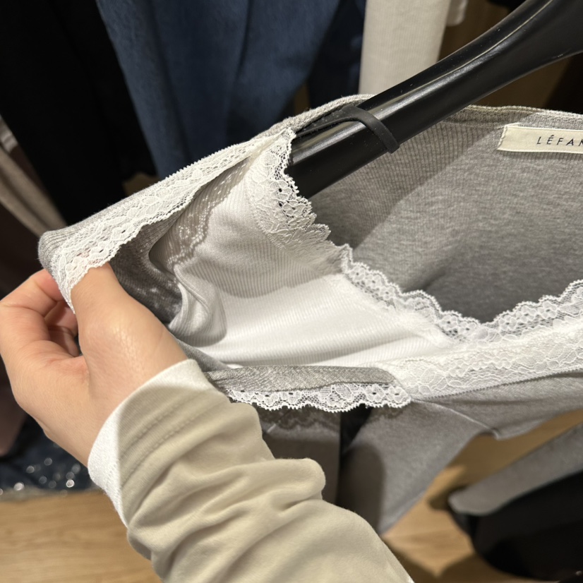 LEFANCY韓國直郵女裝新款推薦真品時尚26春夏長袖T恤假兩件LEFANCY長袖T恤