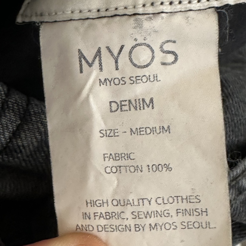 MYOS韓國代購女士新款26春夏時尚職業推薦真品人氣牛仔褲MYOS牛仔褲