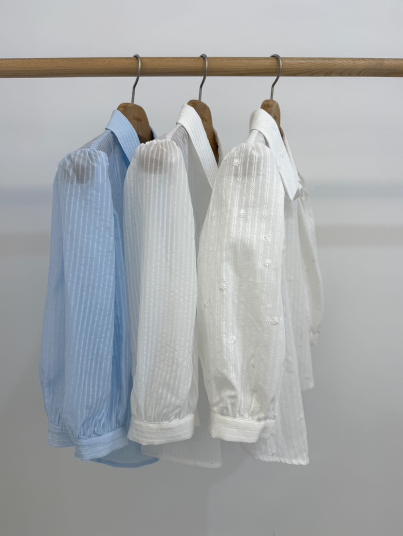 BY CHAPTER韓國直郵女士新品時尚熱賣人氣襯衫蕾絲衫泡泡袖BY Chapter襯衫/蕾絲衫