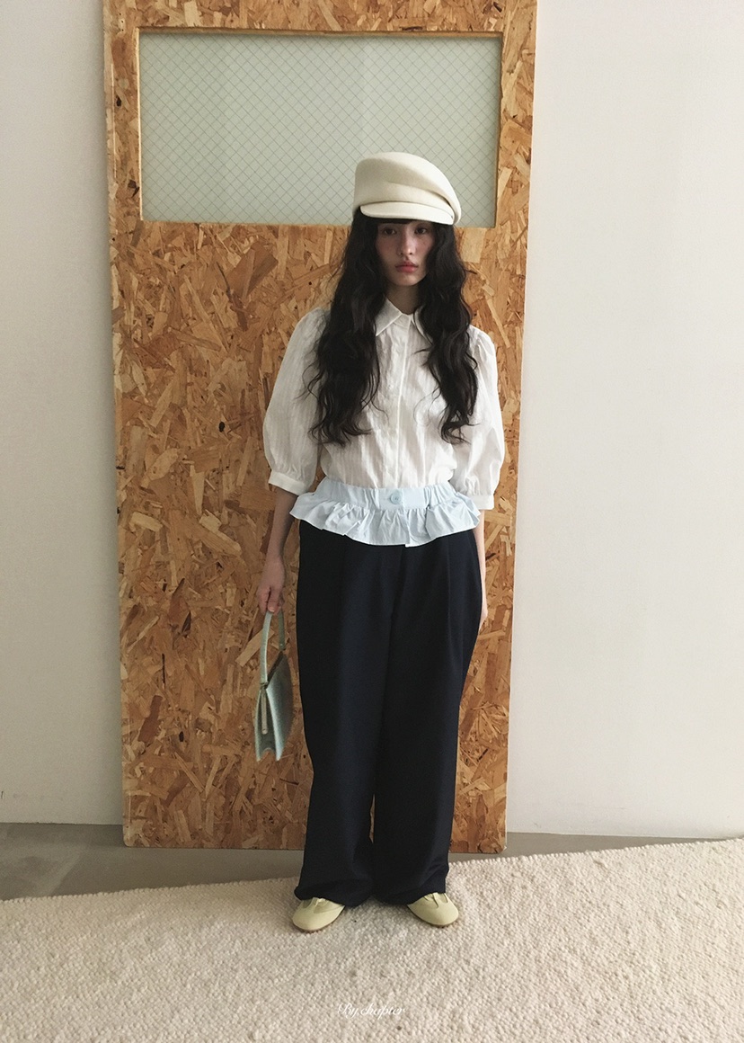 BY CHAPTER韓國直郵女士新品時尚熱賣人氣襯衫蕾絲衫泡泡袖BY Chapter襯衫/蕾絲衫