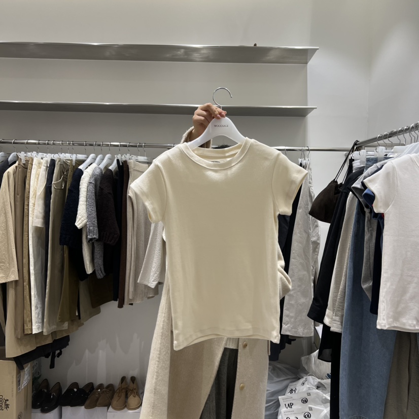 WOOD SAGE東大門直郵女裝新品26春夏真品休閑職業時尚T恤WOOD SAGET恤圖色1