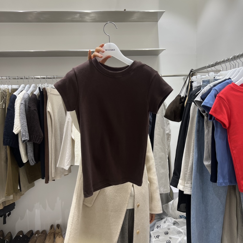 WOOD SAGE東大門直郵女裝新品26春夏真品休閑職業時尚T恤WOOD SAGET恤圖色3