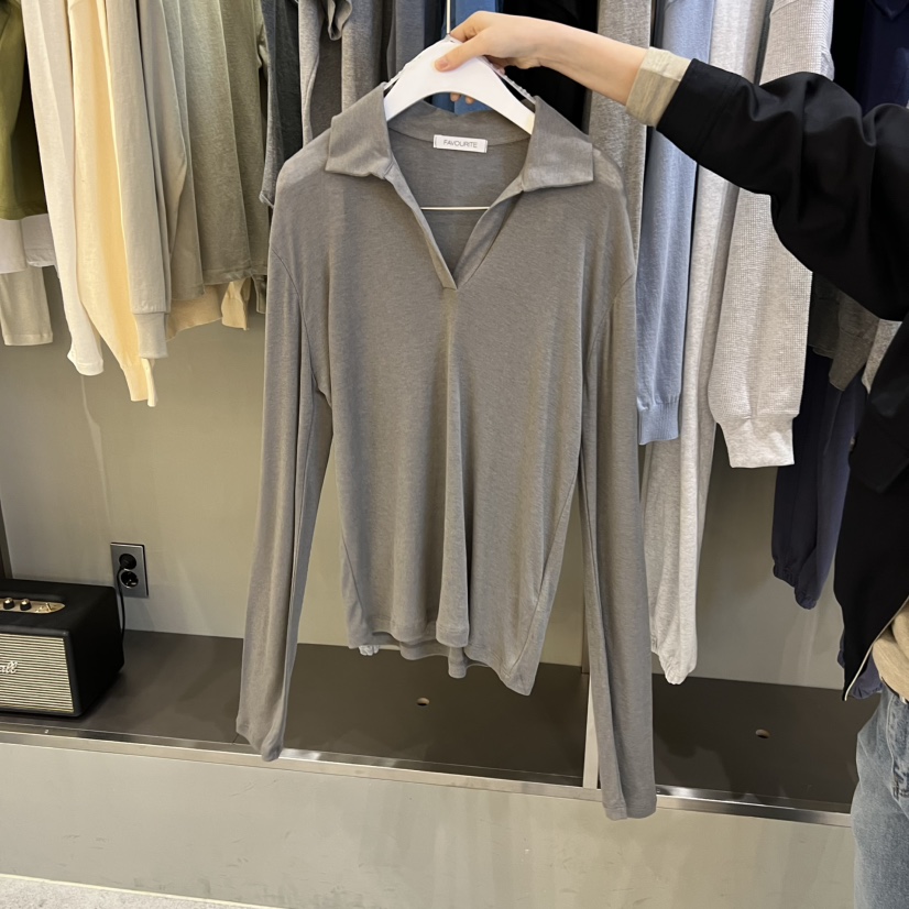 FAVE/FAVOURITE韓國直郵女裝新品推薦真品熱賣長袖T恤寬松FAVE/FAVOURITE長袖T恤圖色2