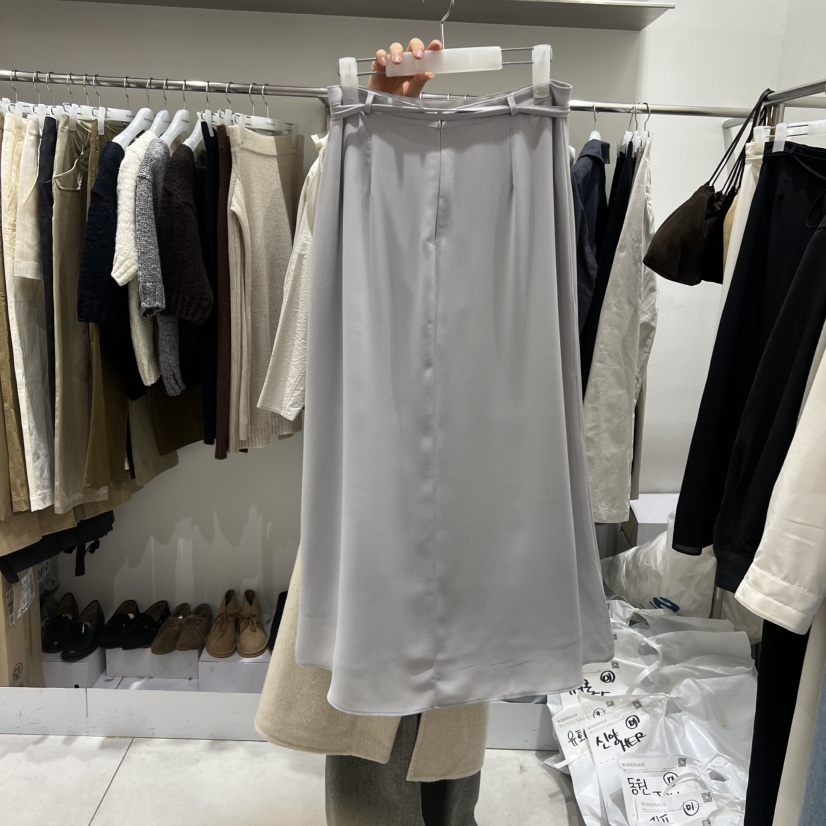 WOOD SAGE東大門代購女裝新款時尚真品26春夏長裙含腰繩WOOD SAGE長裙